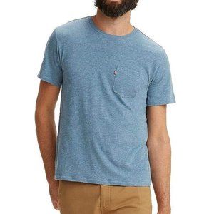 💥3/$30💥NWT - Levi's Men's SS Classic Pocket Tee, Indigo Wash Heather - 2XL